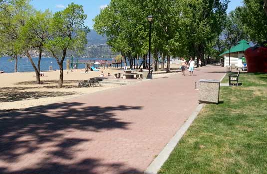 gyro beach walkway kelowna beach